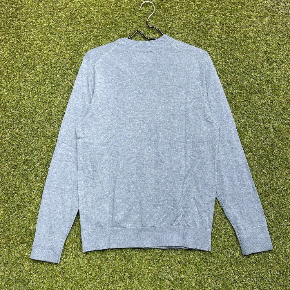 Abercrombie & Fitch Merino Wool Sweater Mens Medium Blue V-Neck Preppy Dress NWT